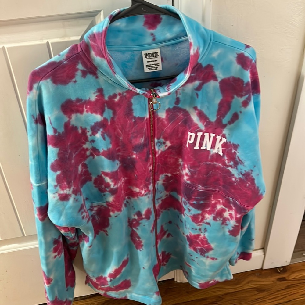 NWOT PINK tie dye jacket